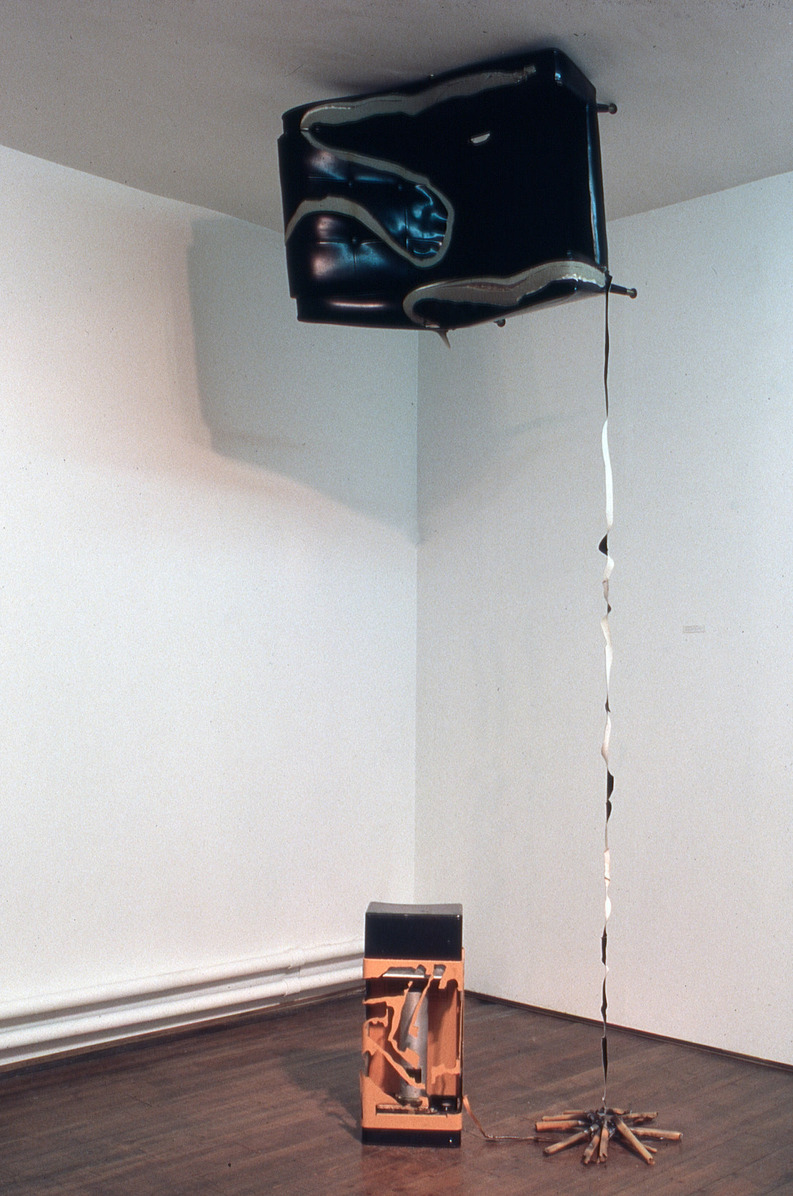 Armchair and Paraffin Heater with Campfire