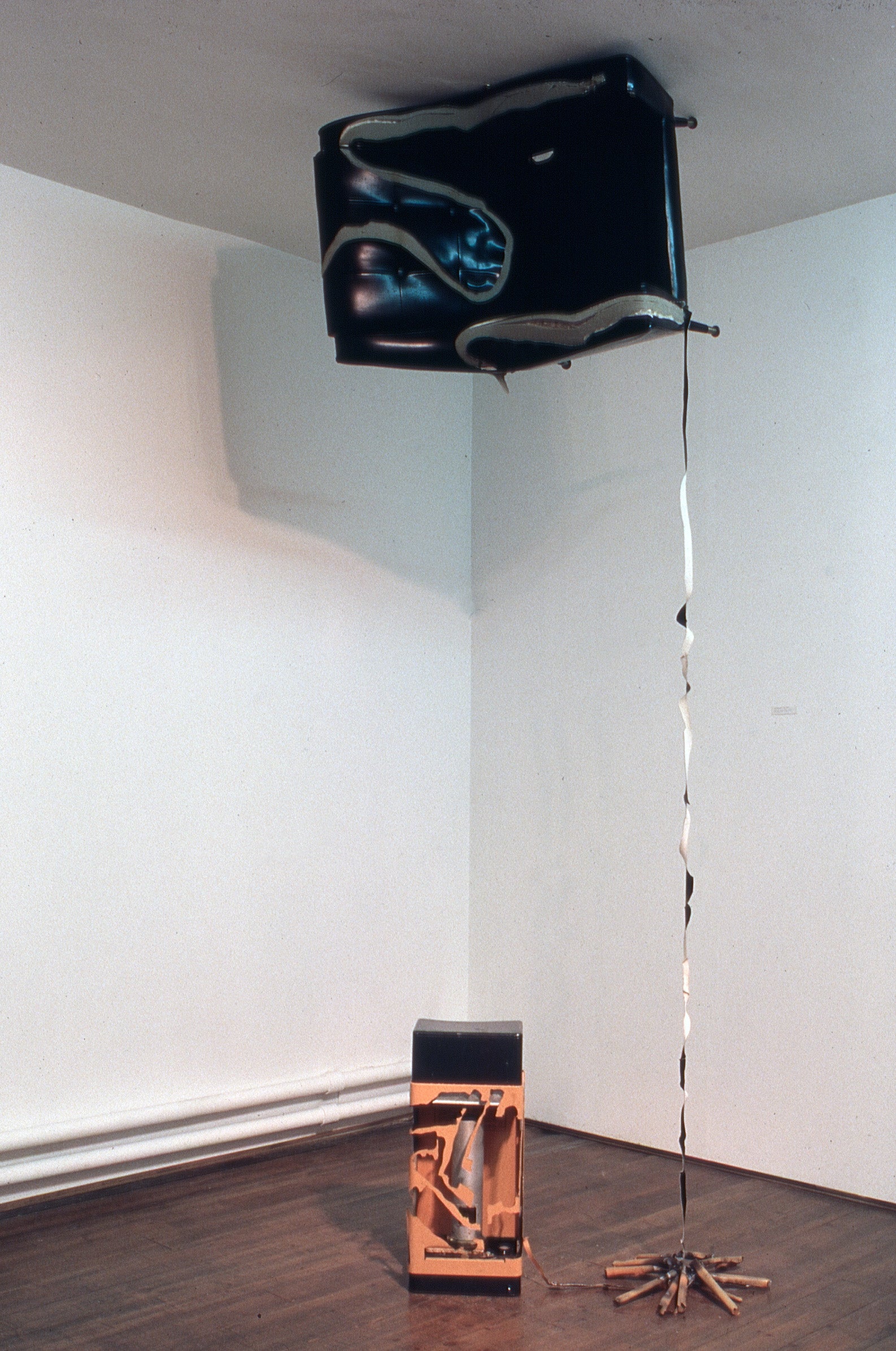 Armchair and Paraffin Heater with Campfire