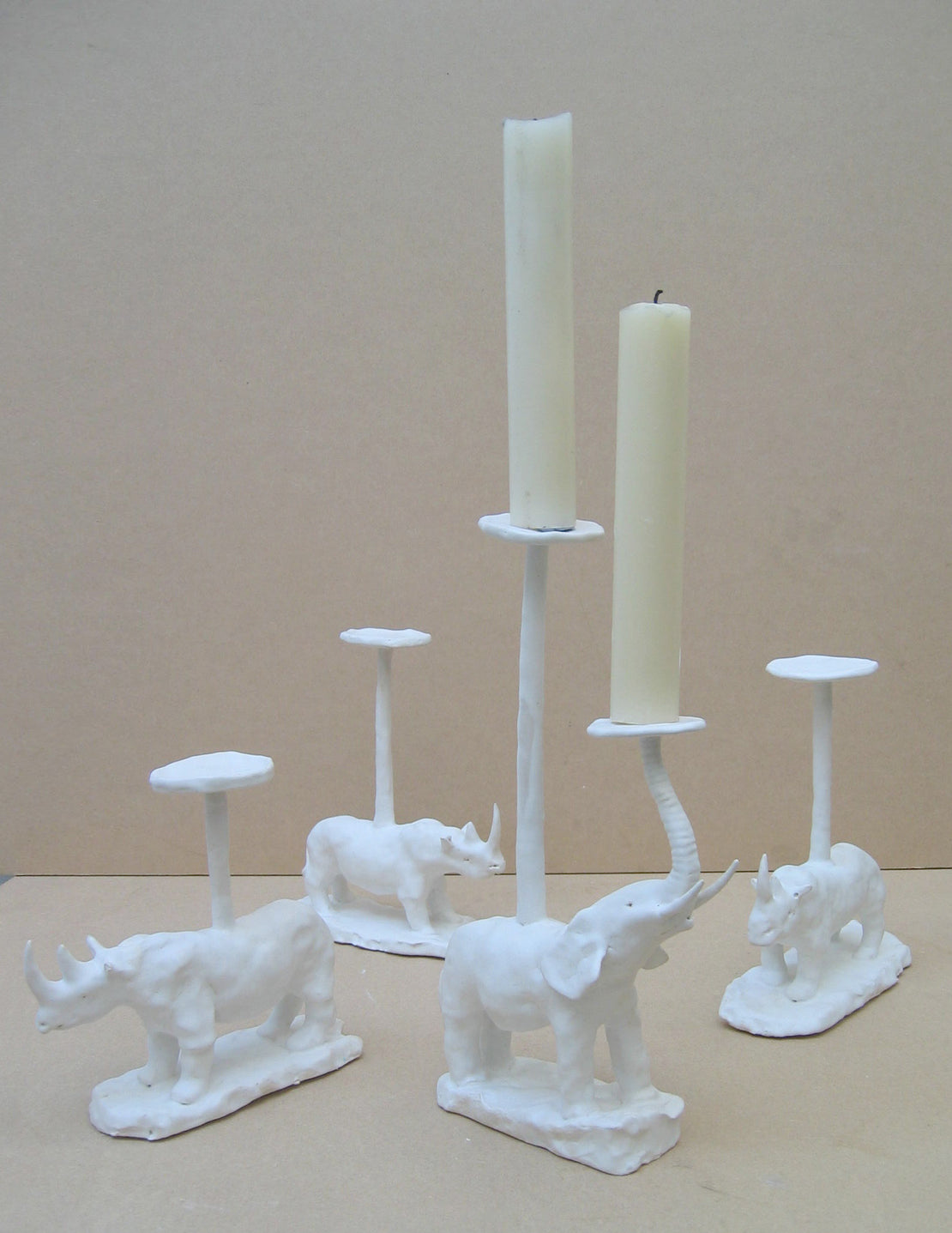 Rhino candlestick (ceramic)