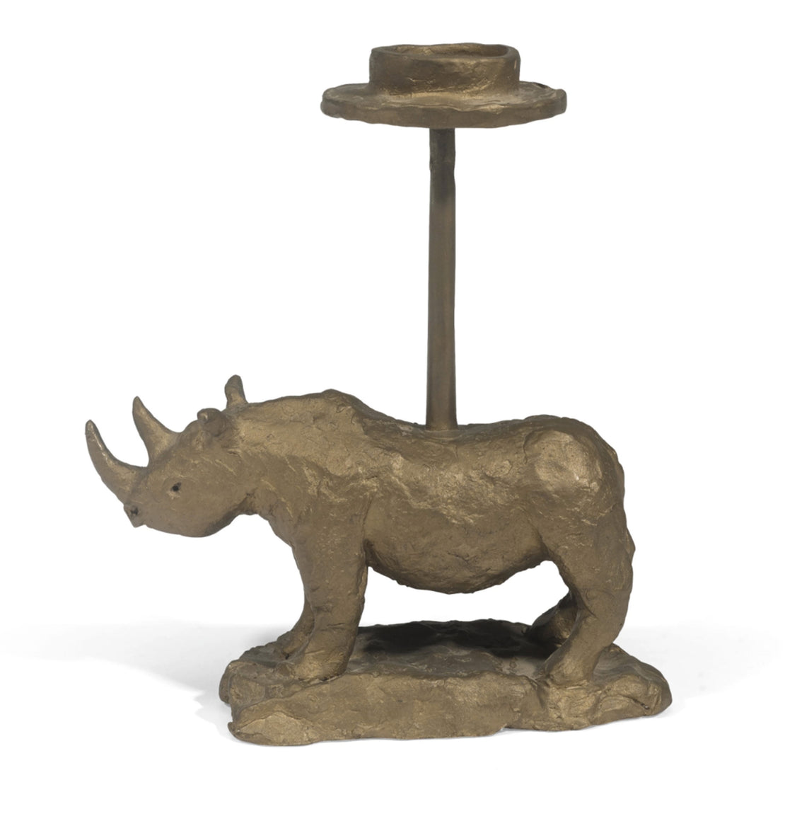 Rhino candlestick (bronze)